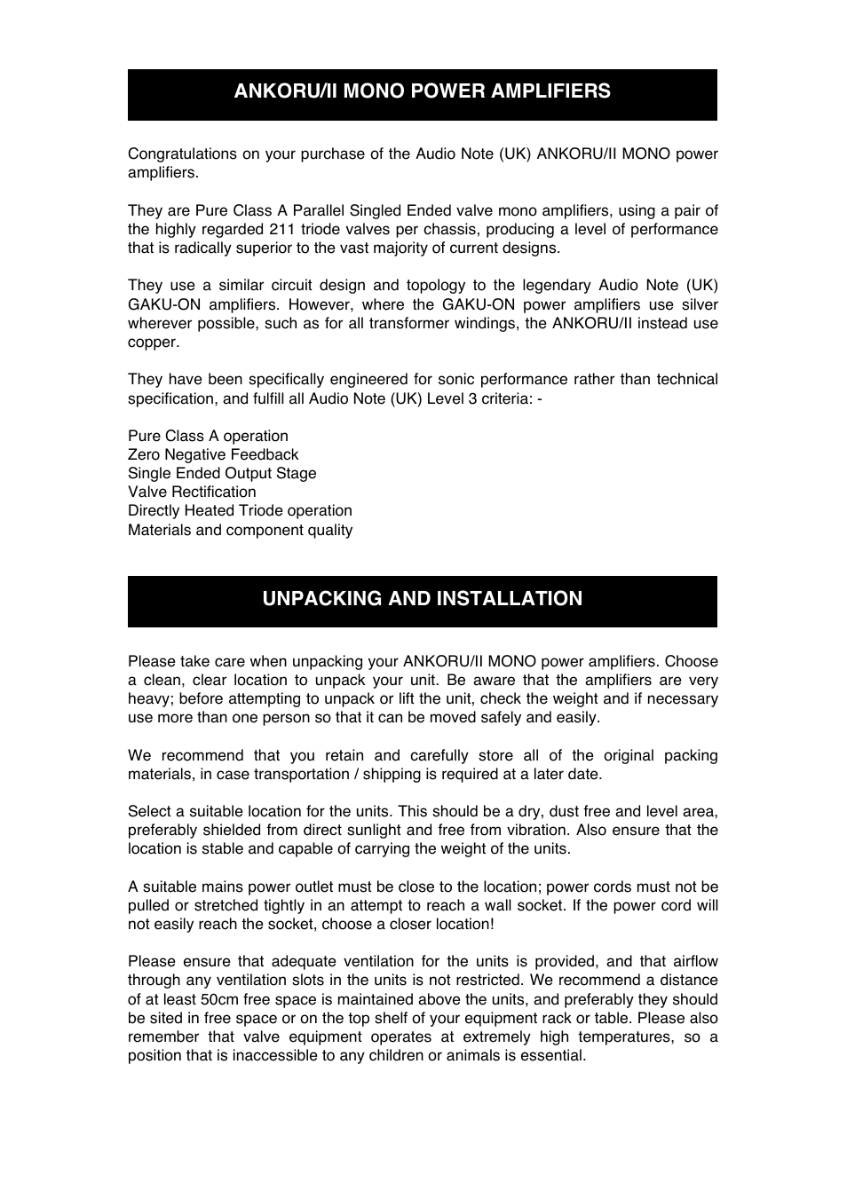 Audio Note Ankoru/II User Manual | Page 6 / 14