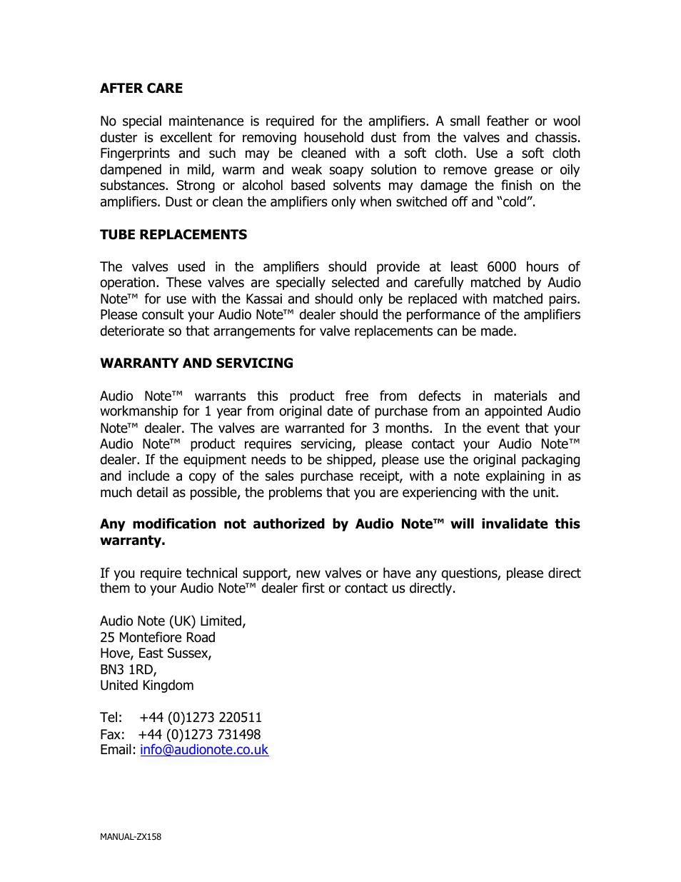 Audio Note Kassai User Manual | Page 6 / 7