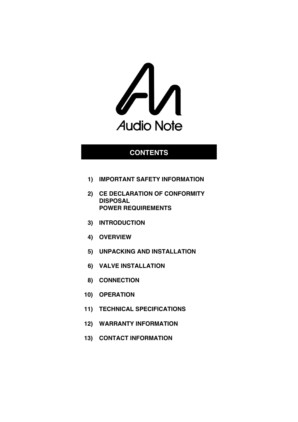 Audio Note Kassai Balanced User Manual | Page 2 / 15