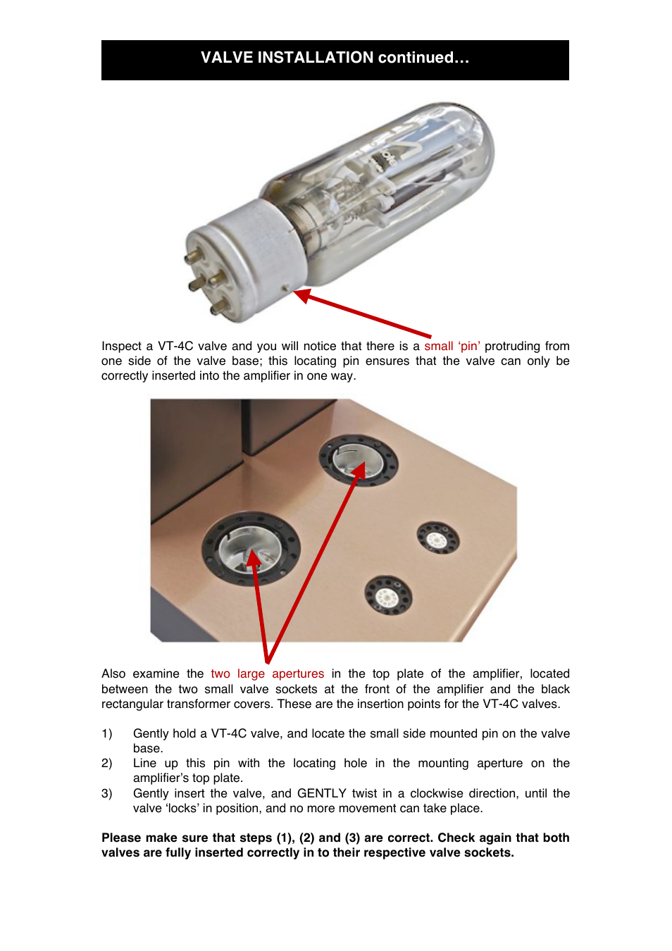 Valve installation continued | Audio Note Ongaku Kensei User Manual | Page 9 / 16