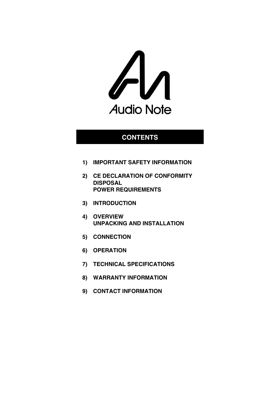 Audio Note P1 SE User Manual | Page 2 / 11