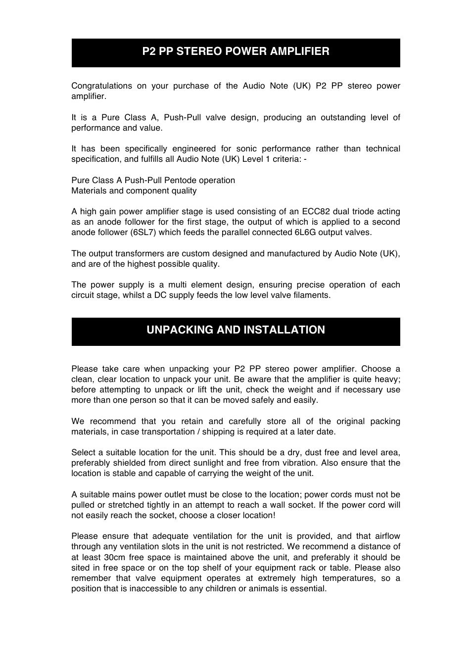 Audio Note P2 User Manual | Page 6 / 11