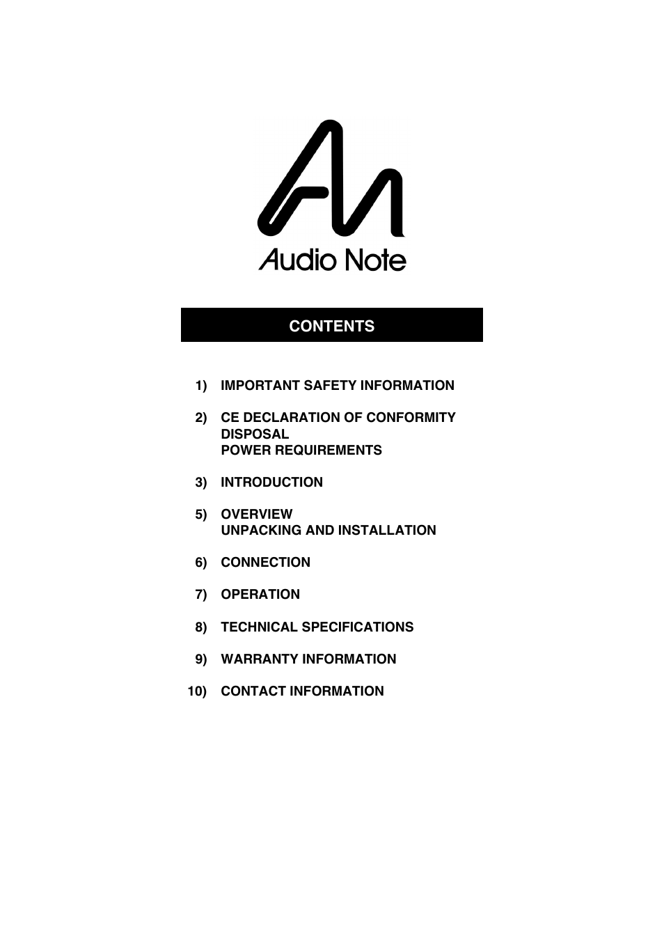 Audio Note P2 SE Signature  User Manual | Page 2 / 12