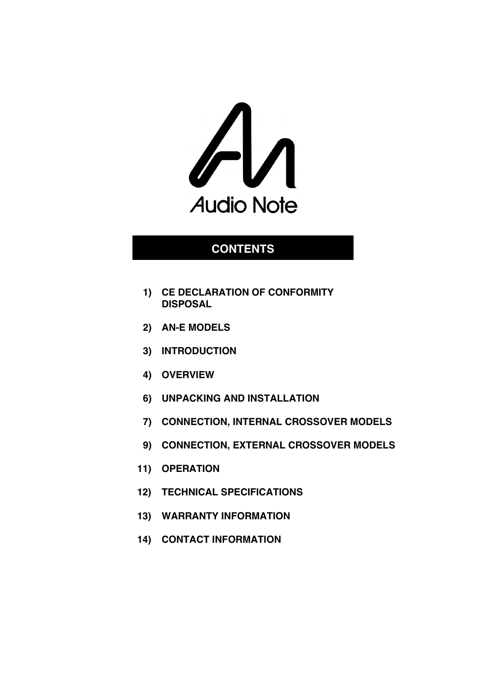 Audio Note AN-E User Manual | Page 2 / 16