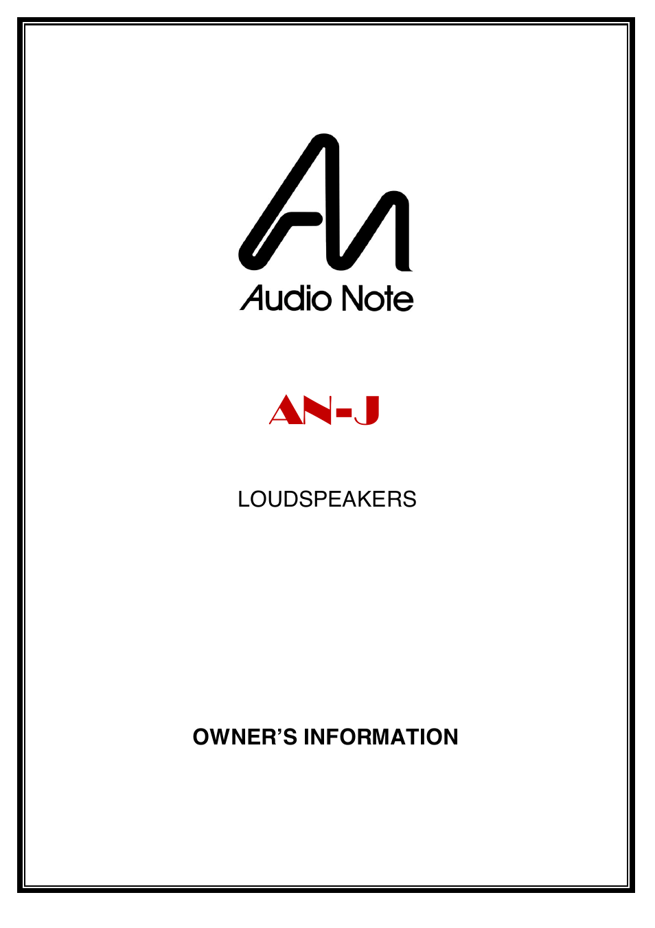 Audio Note AN-J User Manual | 14 pages