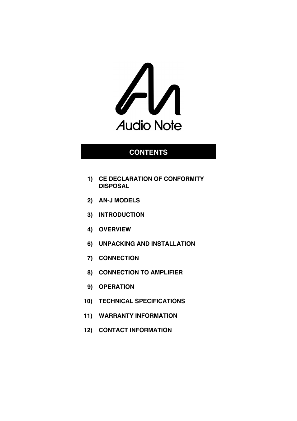 Audio Note AN-J User Manual | Page 2 / 14