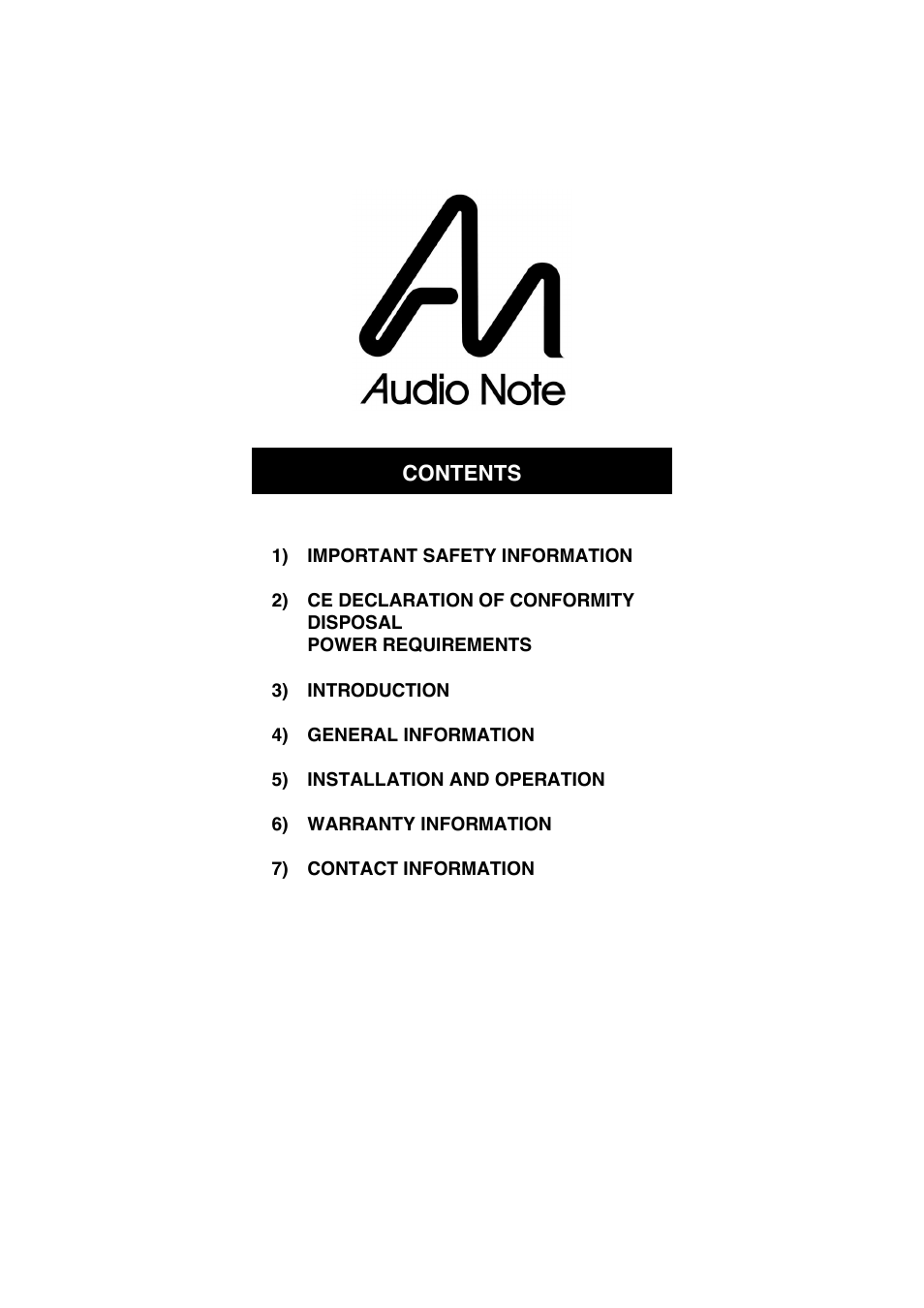 Audio Note AN-S1 User Manual | Page 2 / 9