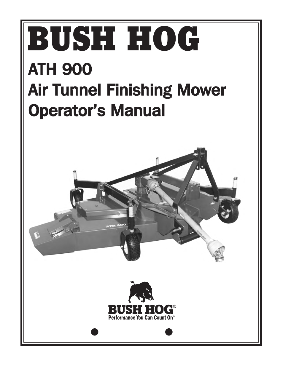 Bush Hog AIR TUNNEL FINISHING MOWER ATH 900 User Manual | 20 pages