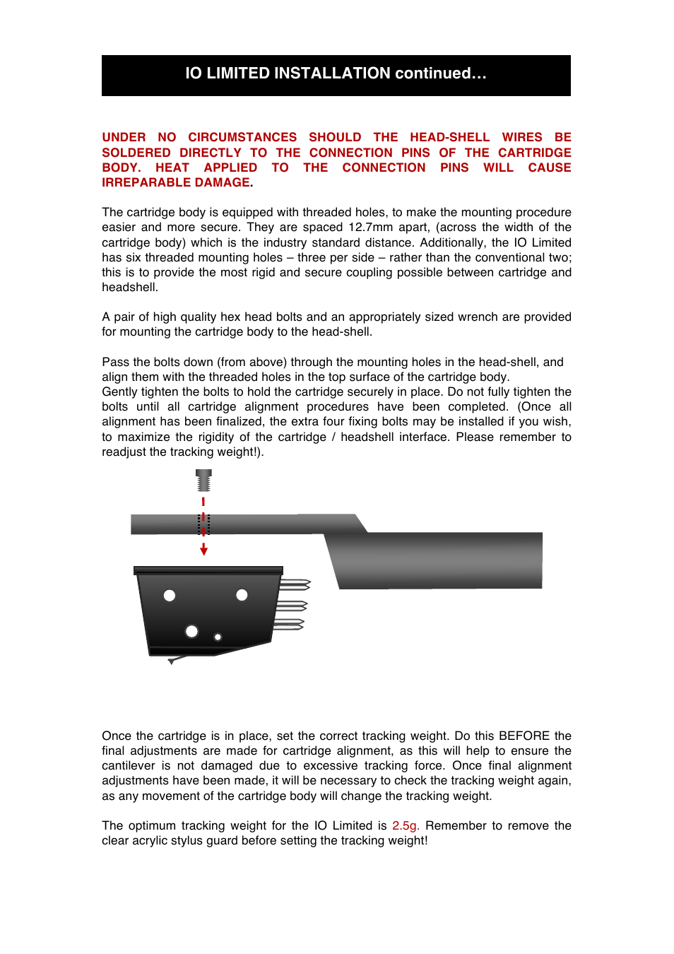 Io limited installation continued | Audio Note IO Limited User Manual | Page 11 / 18