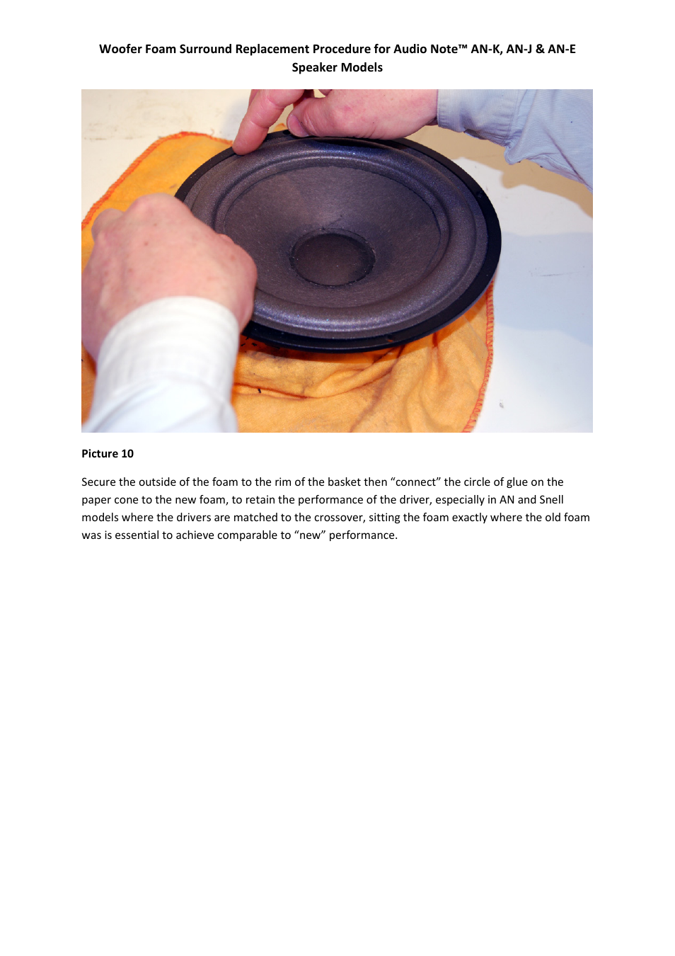 Audio Note Speaker Foam Replacement User Manual | Page 8 / 10