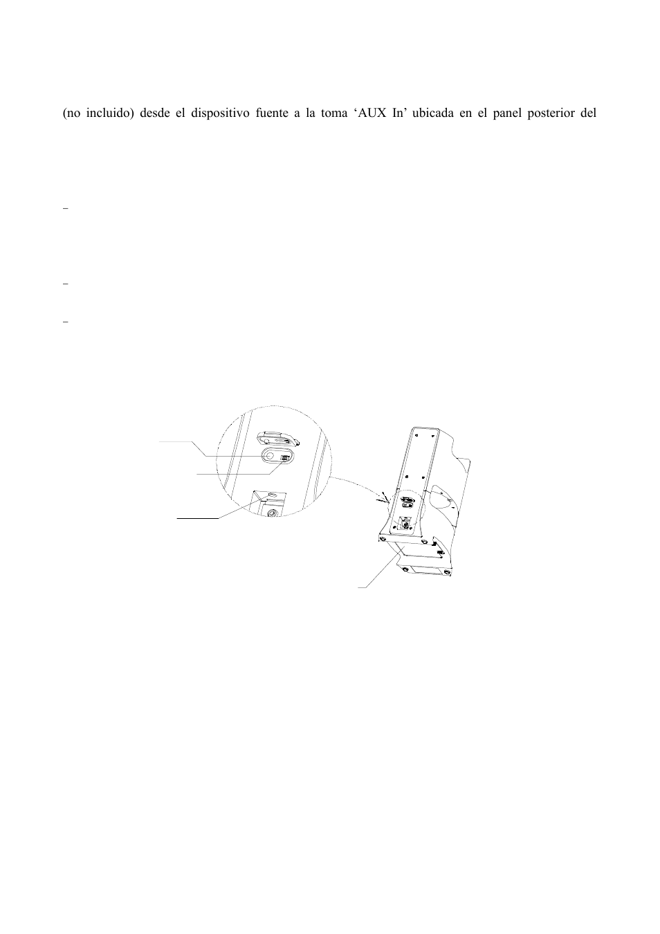 Aux in | Audio Unlimited spk-4gx User Manual | Page 20 / 33