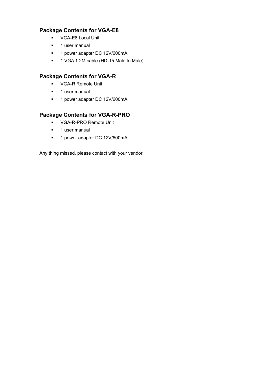 Avlink VGA-E8 User Manual | Page 3 / 8