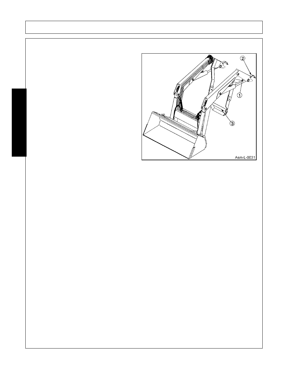 Preparing stored loader for mounting, Preparing stored loader for mounting -6, Assembly | Assembl y | Bush Hog 2547 User Manual | Page 40 / 108