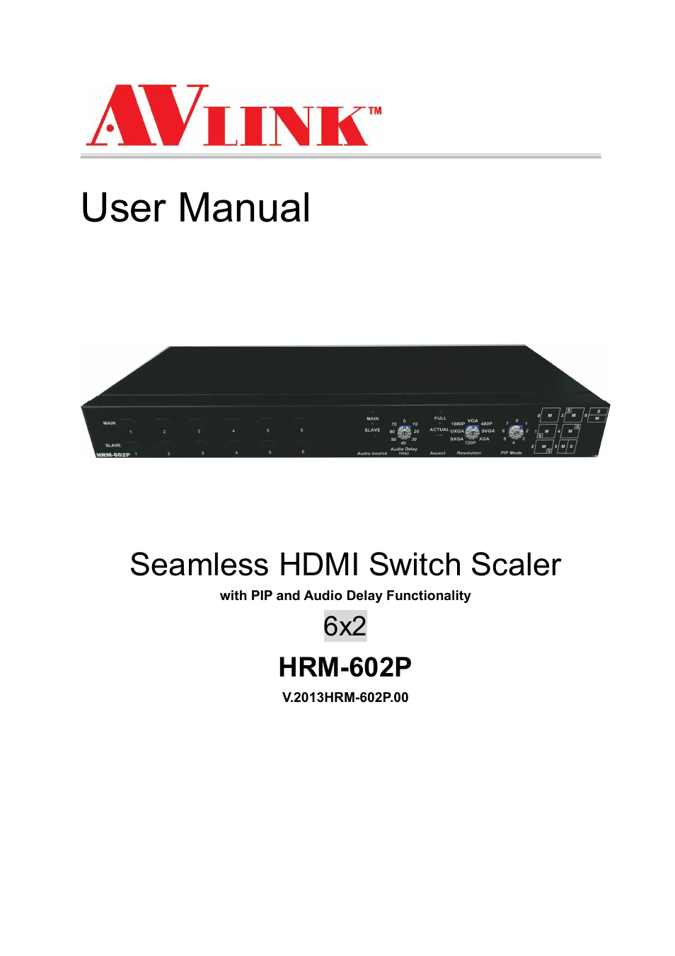 Avlink HRM-602P User Manual | 57 pages