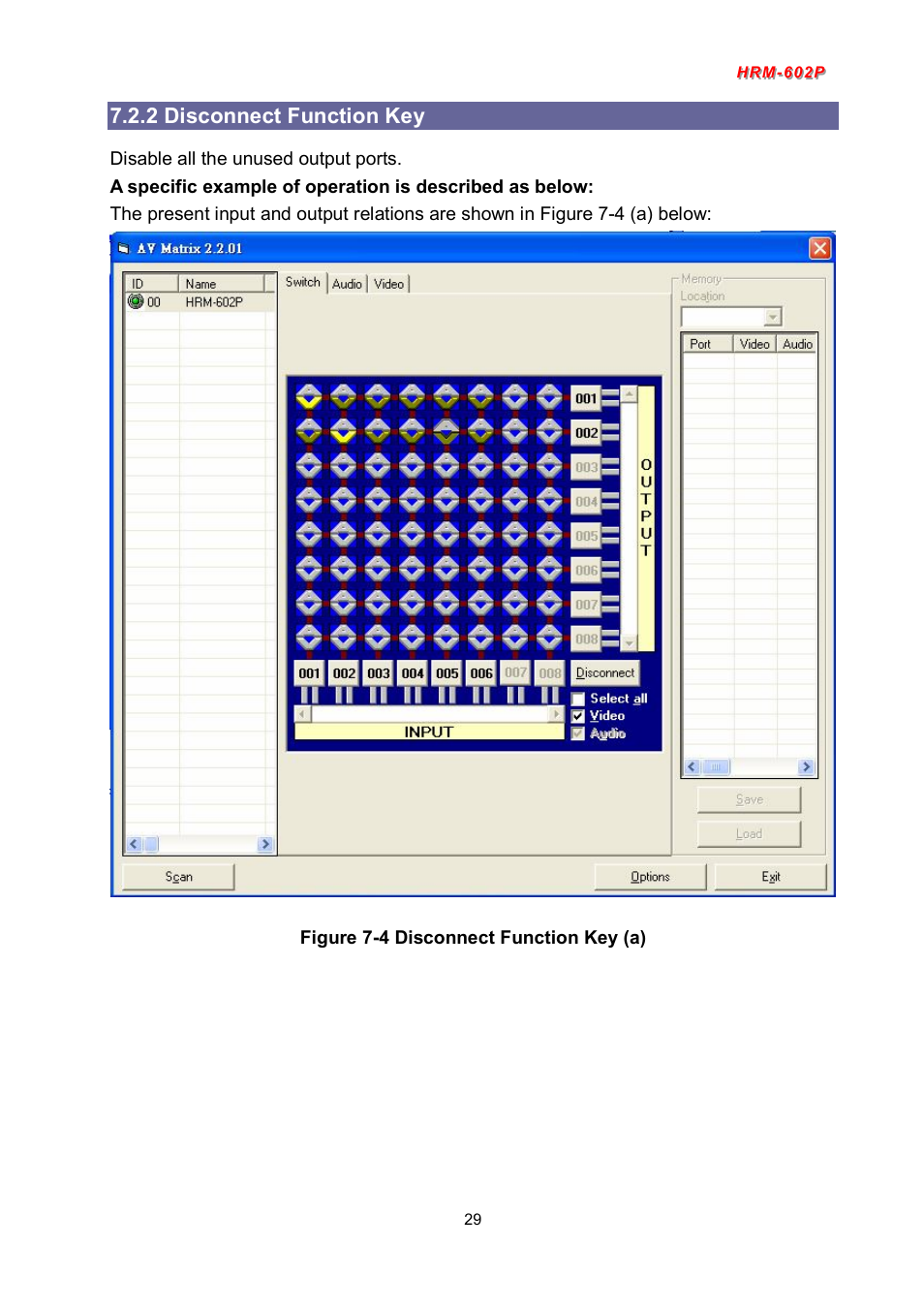 2 disconnect function key | Avlink HRM-602P User Manual | Page 30 / 57