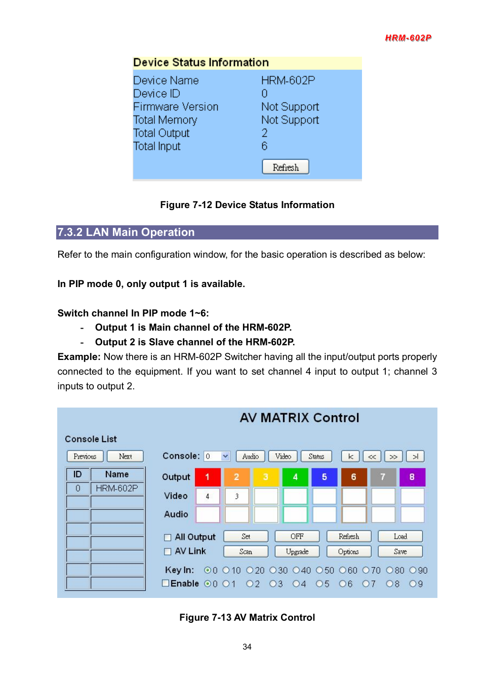 2 lan main operation | Avlink HRM-602P User Manual | Page 35 / 57