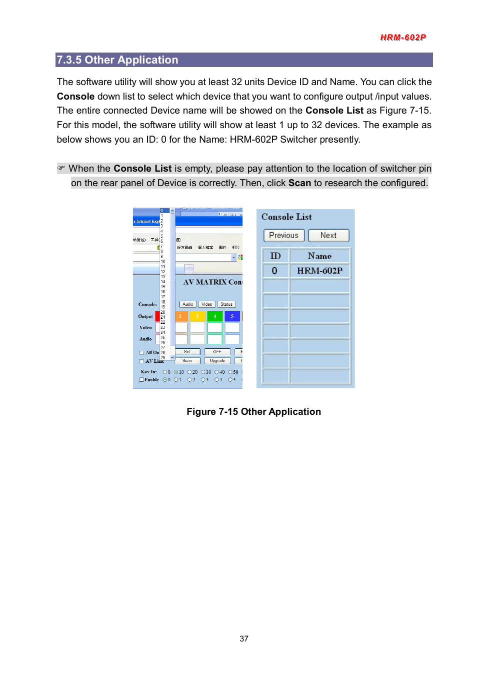 5 other application | Avlink HRM-602P User Manual | Page 38 / 57
