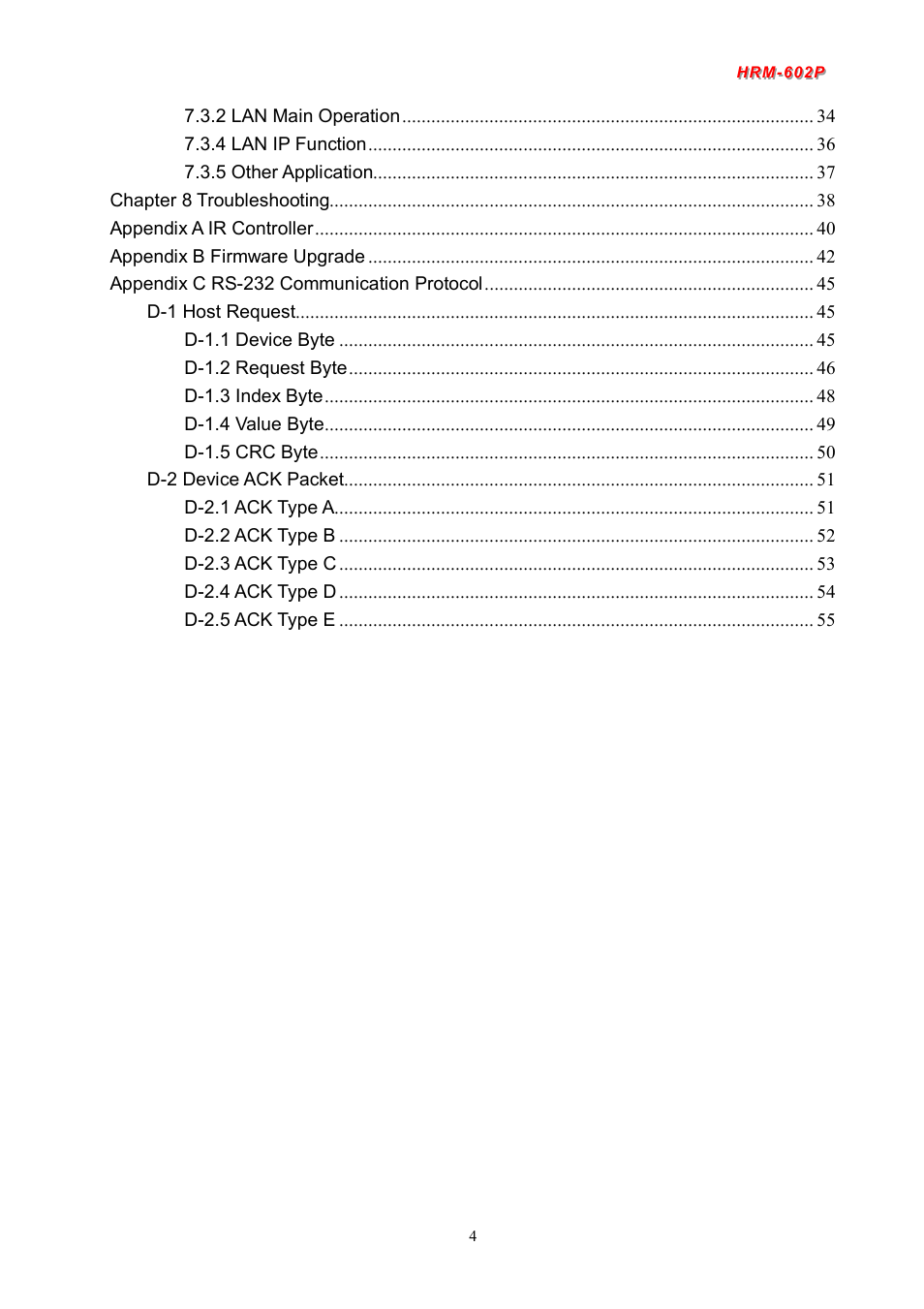 Avlink HRM-602P User Manual | Page 5 / 57