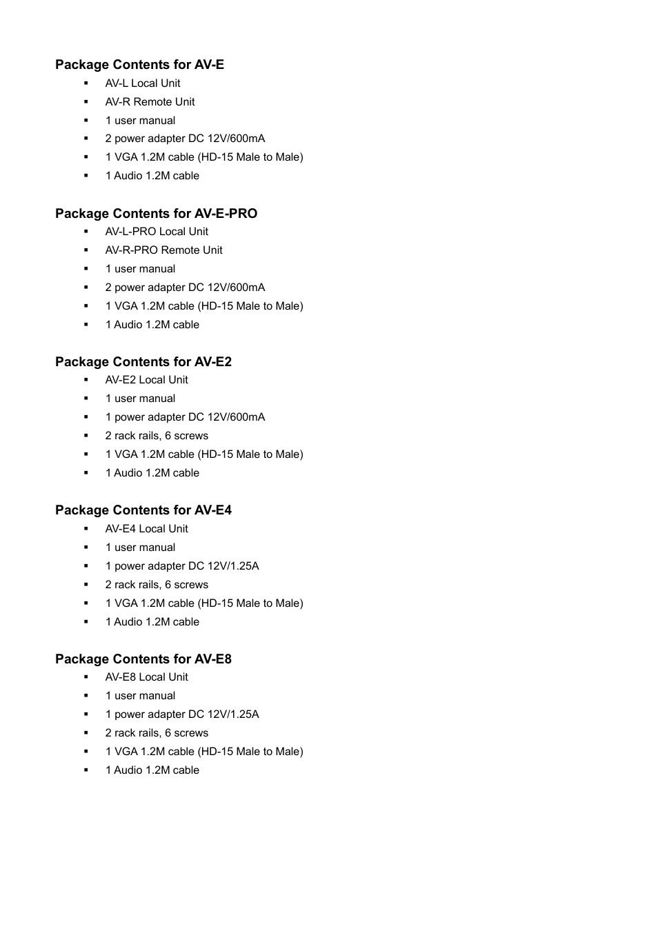 Avlink AV-E32 User Manual | Page 2 / 8