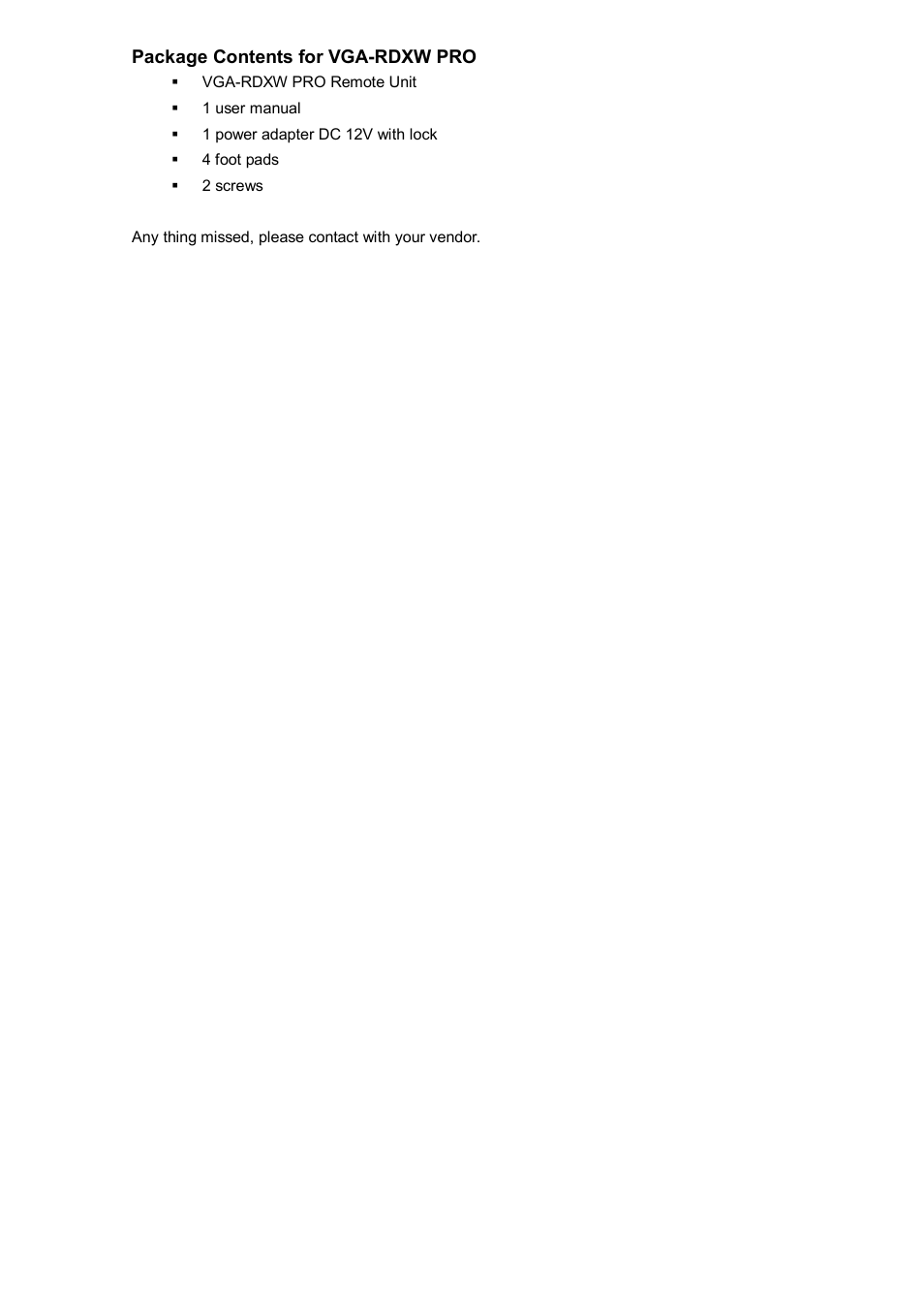 Avlink VGA-ED4XW User Manual | Page 3 / 8