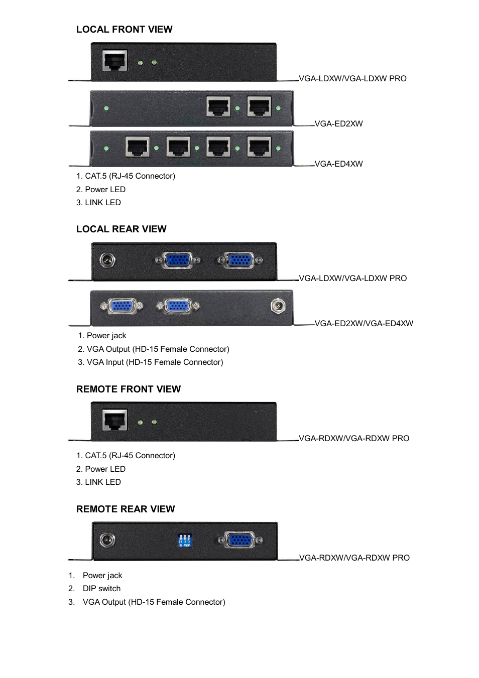 Avlink VGA-ED4XW User Manual | Page 5 / 8