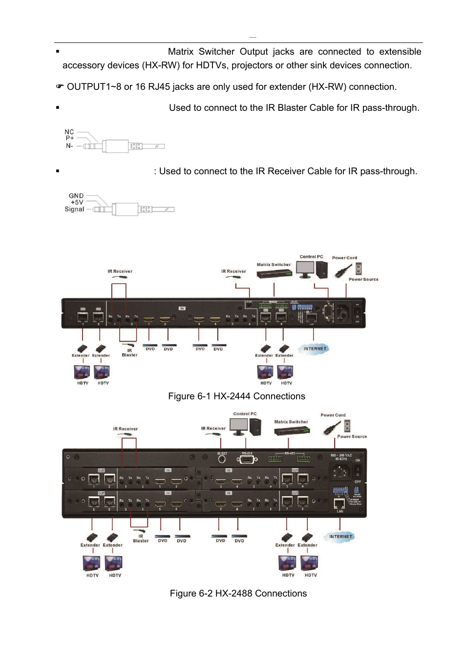 Matrix switcher and peripherals connections | Avlink HX-341616 User Manual | Page 16 / 87