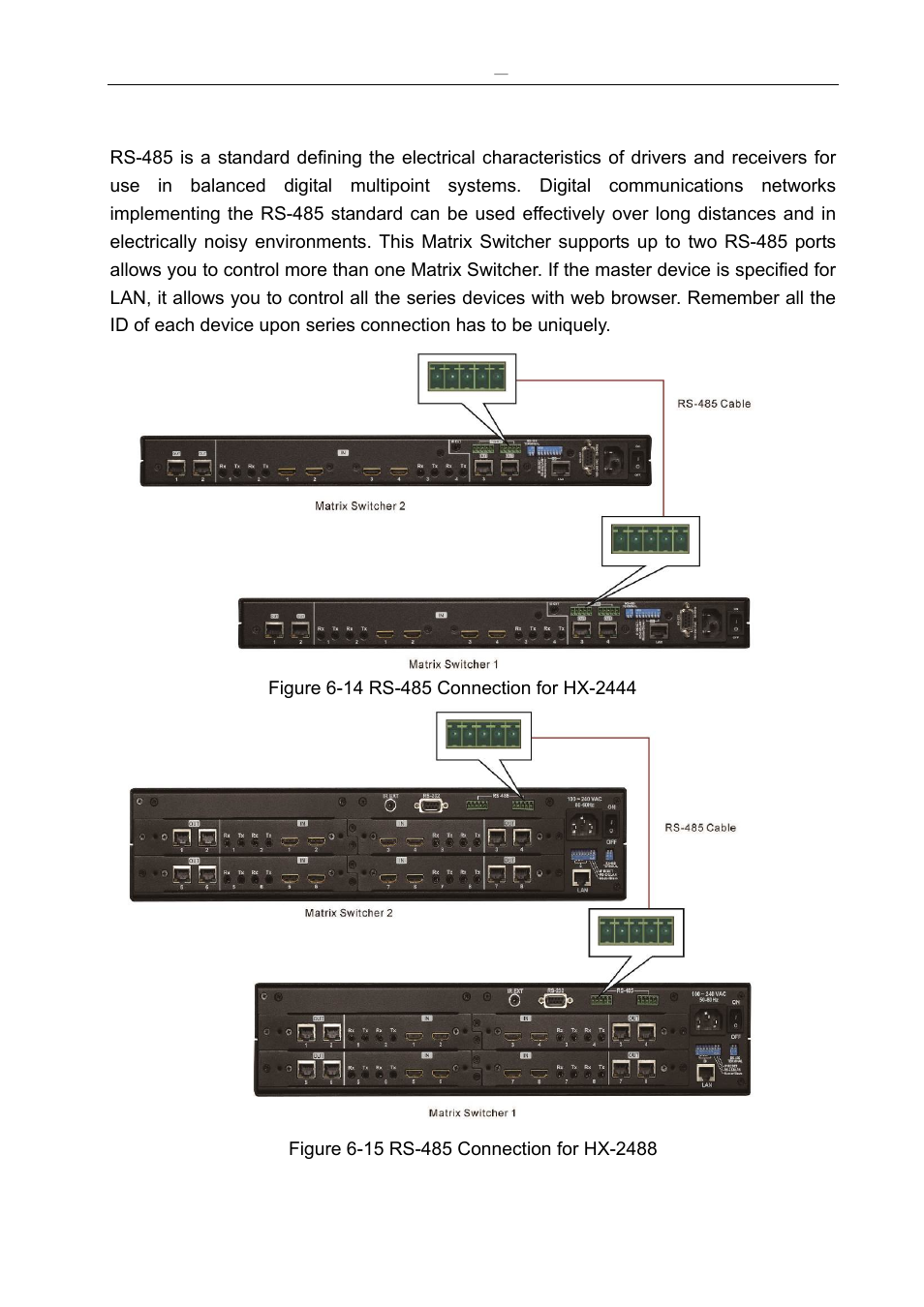 2 rs-485 | Avlink HX-341616 User Manual | Page 25 / 87