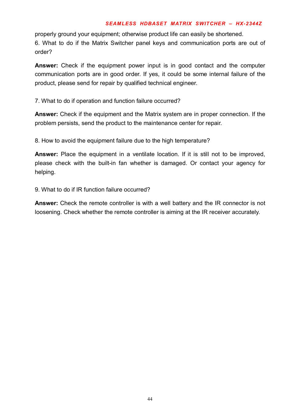 Avlink HX-2344Z User Manual | Page 45 / 72