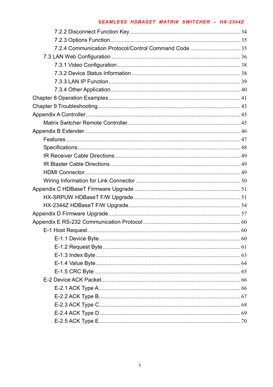 Avlink HX-2344Z User Manual | Page 6 / 72