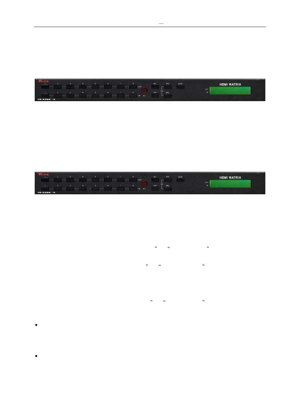 0 device installation, 0 front/rear panels, 1 front panel | Avlink HX-2388 User Manual | Page 8 / 40