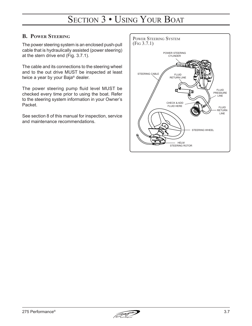 3 • u, Ection, Sing | B. p | Baja Marine Performance 275 User Manual | Page 43 / 87
