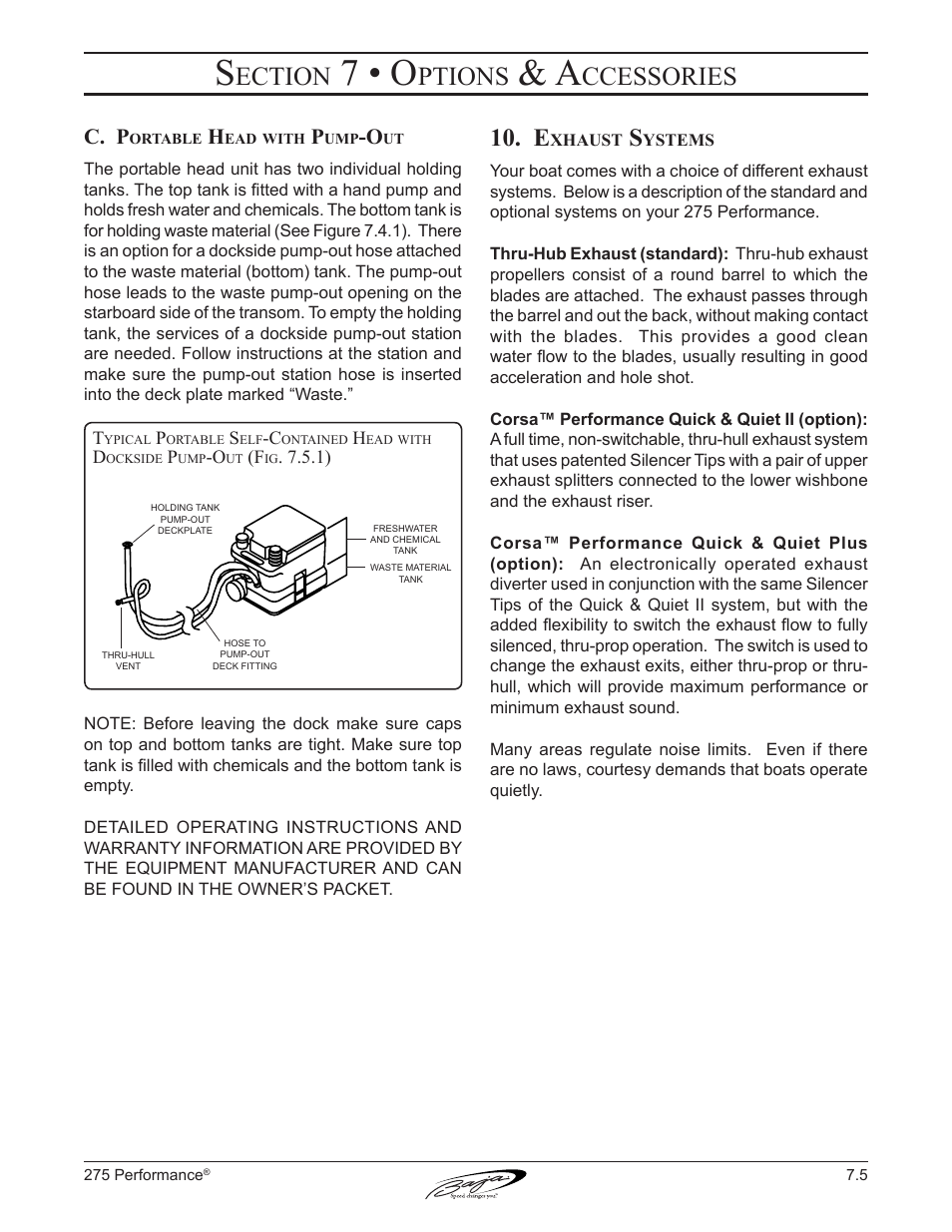 7 • o, Ection, Ptions | Ccessories, C. p | Baja Marine Performance 275 User Manual | Page 66 / 87