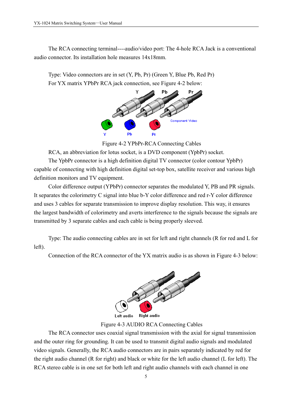 2 audio/video connecting cable | Avlink YX-1024 User Manual | Page 6 / 10