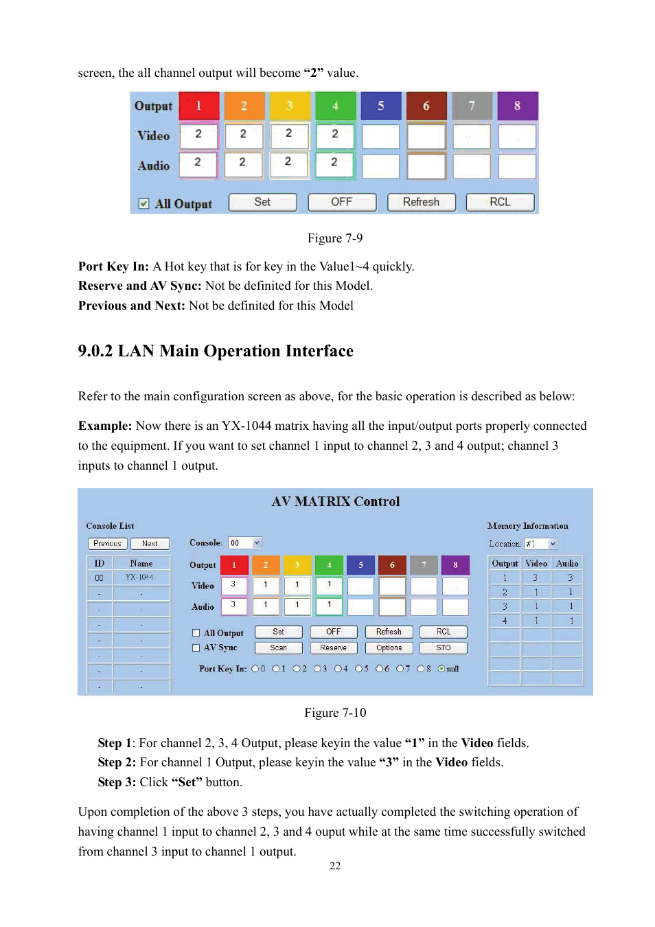 2 lan main operation interface | Avlink YX-1044 User Manual | Page 22 / 30