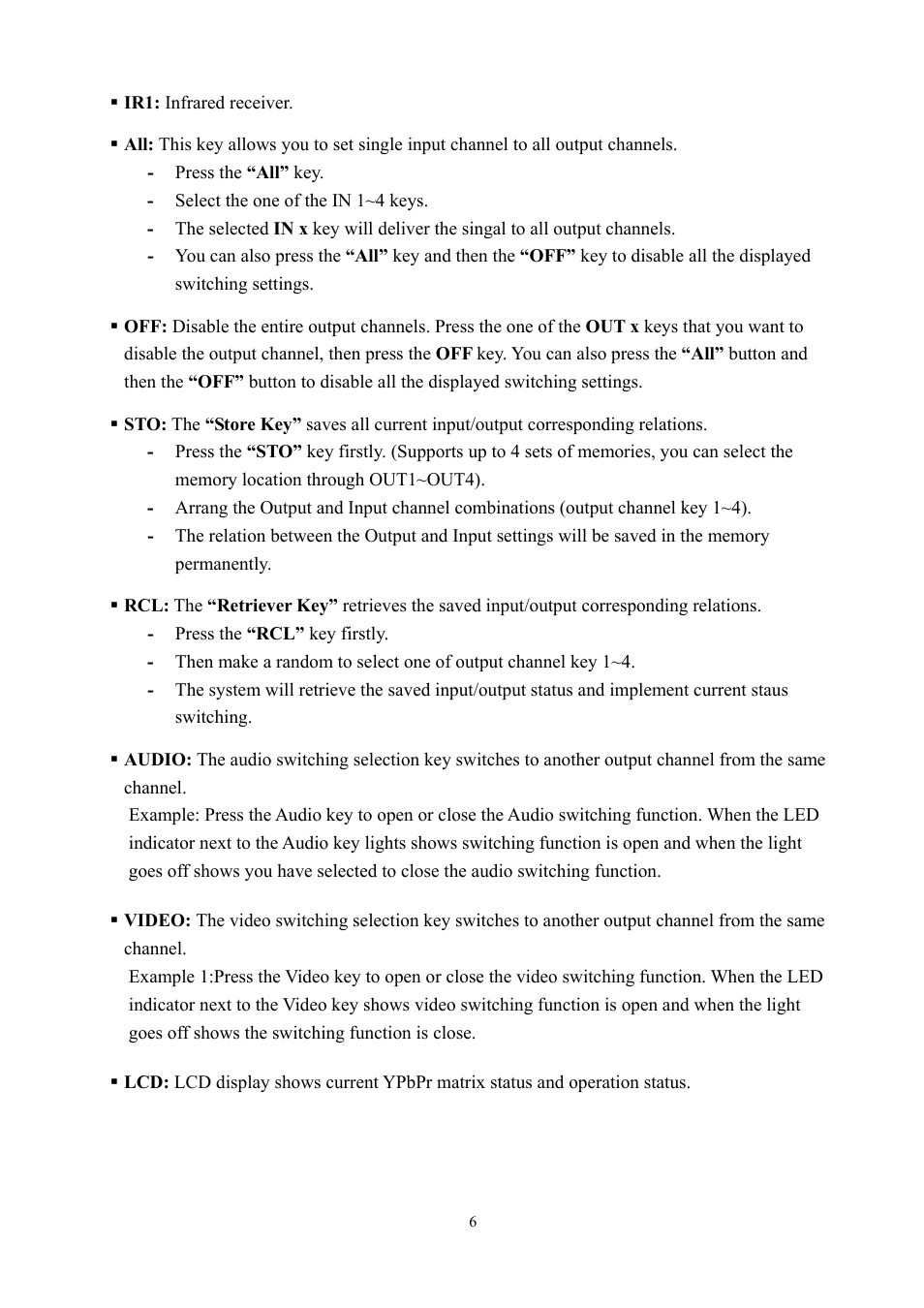 Avlink YX-1044 User Manual | Page 6 / 30