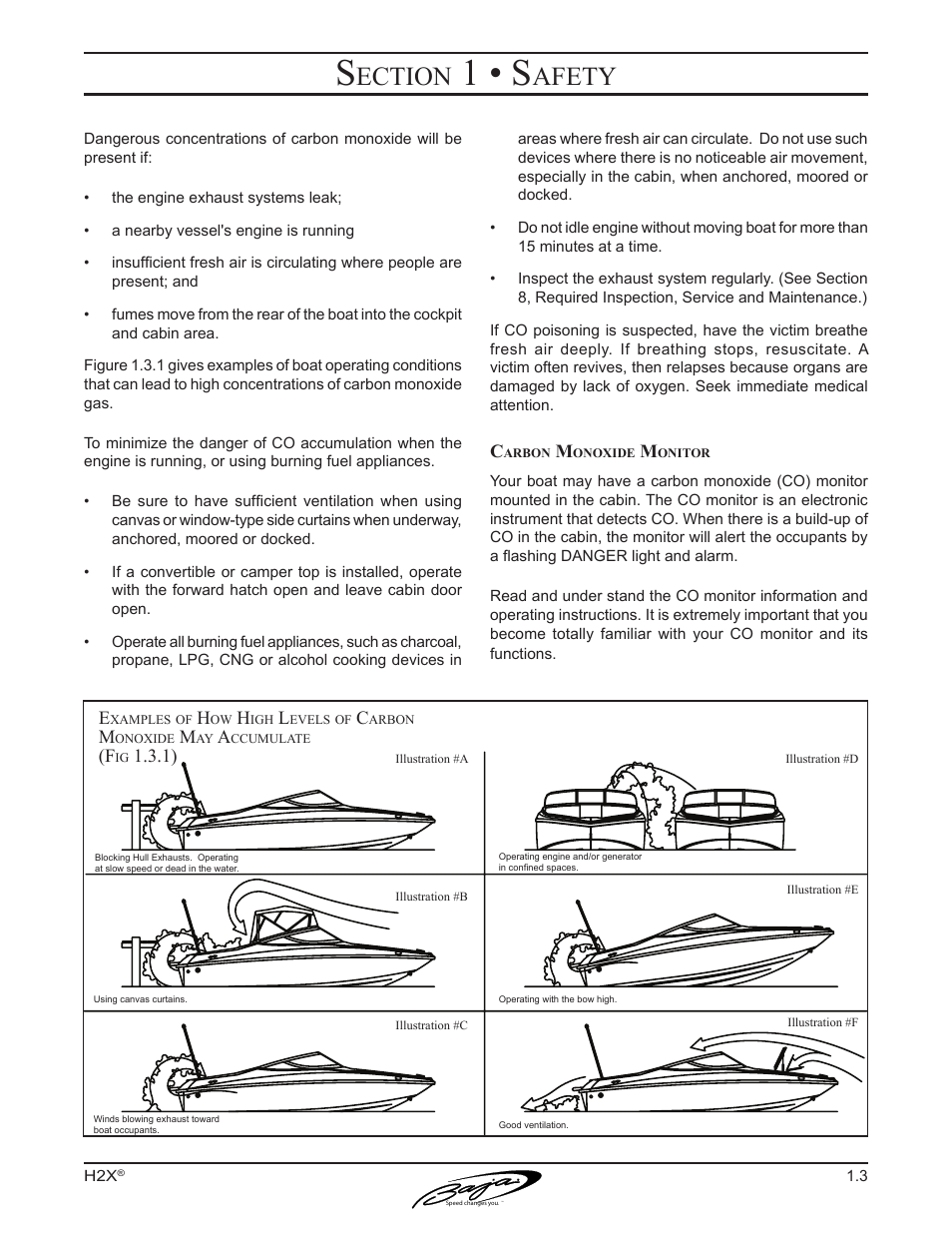 1 • s, Ection, Afety | Baja Marine Performance H2X User Manual | Page 13 / 83
