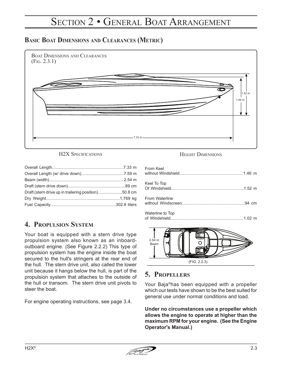 2 • g, Ection, Eneral | Rrangement | Baja Marine Performance H2X User Manual | Page 31 / 83