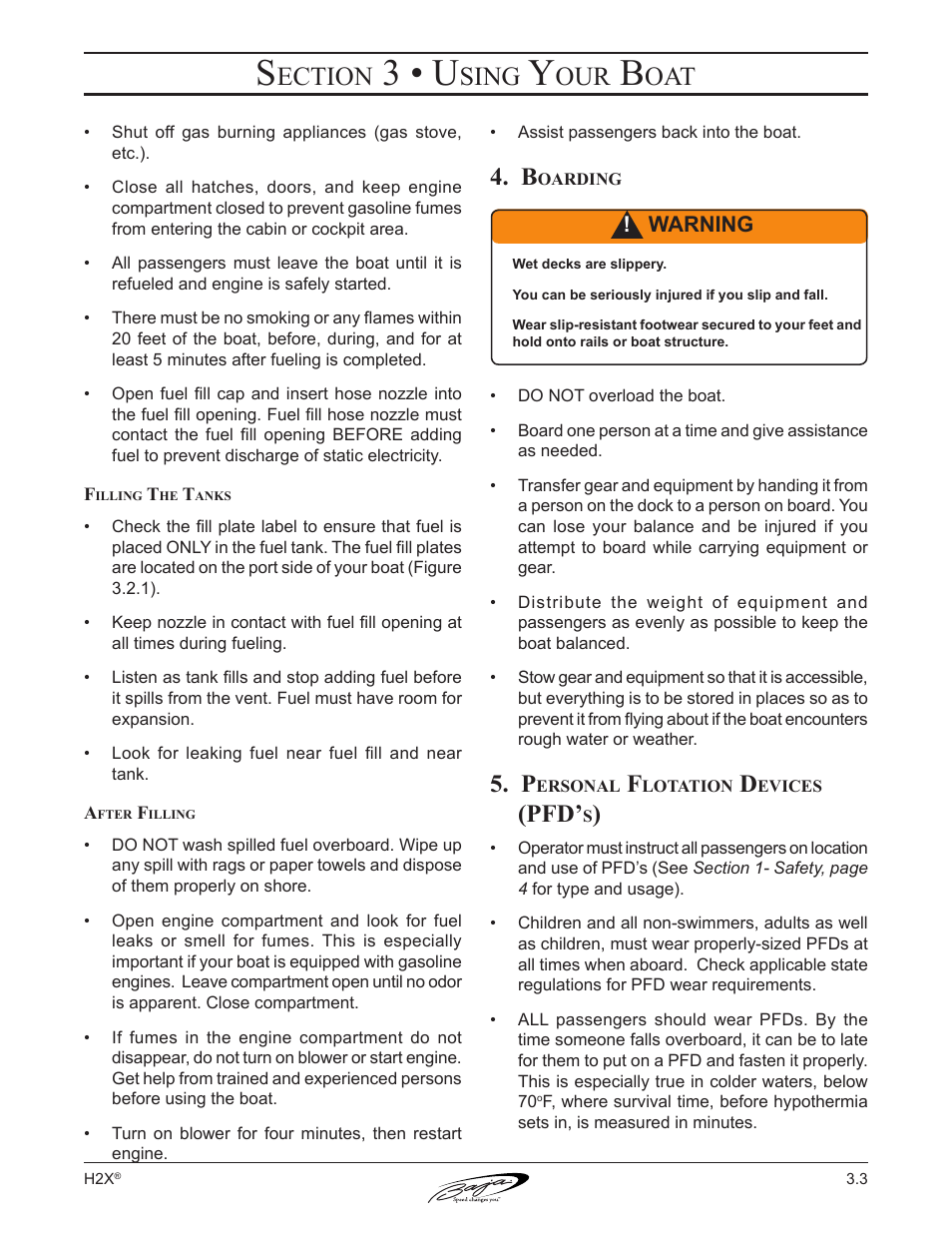 3 • u, Ection, Sing | Baja Marine Performance H2X User Manual | Page 39 / 83