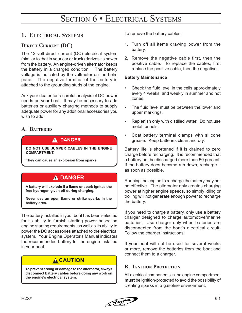 6 • e, Ection, Lectrical | Ystems | Baja Marine Performance H2X User Manual | Page 51 / 83