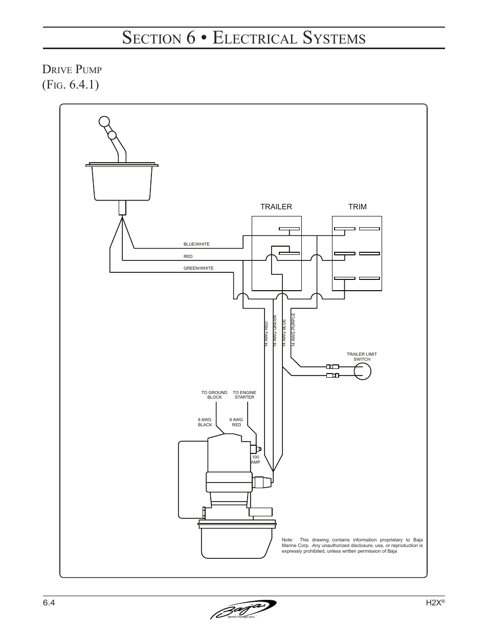 6 • e, Ection, Lectrical | Ystems, Rive | Baja Marine Performance H2X User Manual | Page 54 / 83