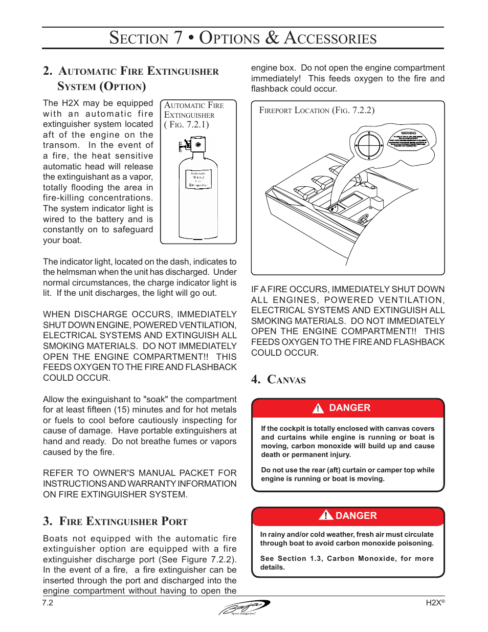 7 • o, Ection, Ptions | Ccessories | Baja Marine Performance H2X User Manual | Page 60 / 83
