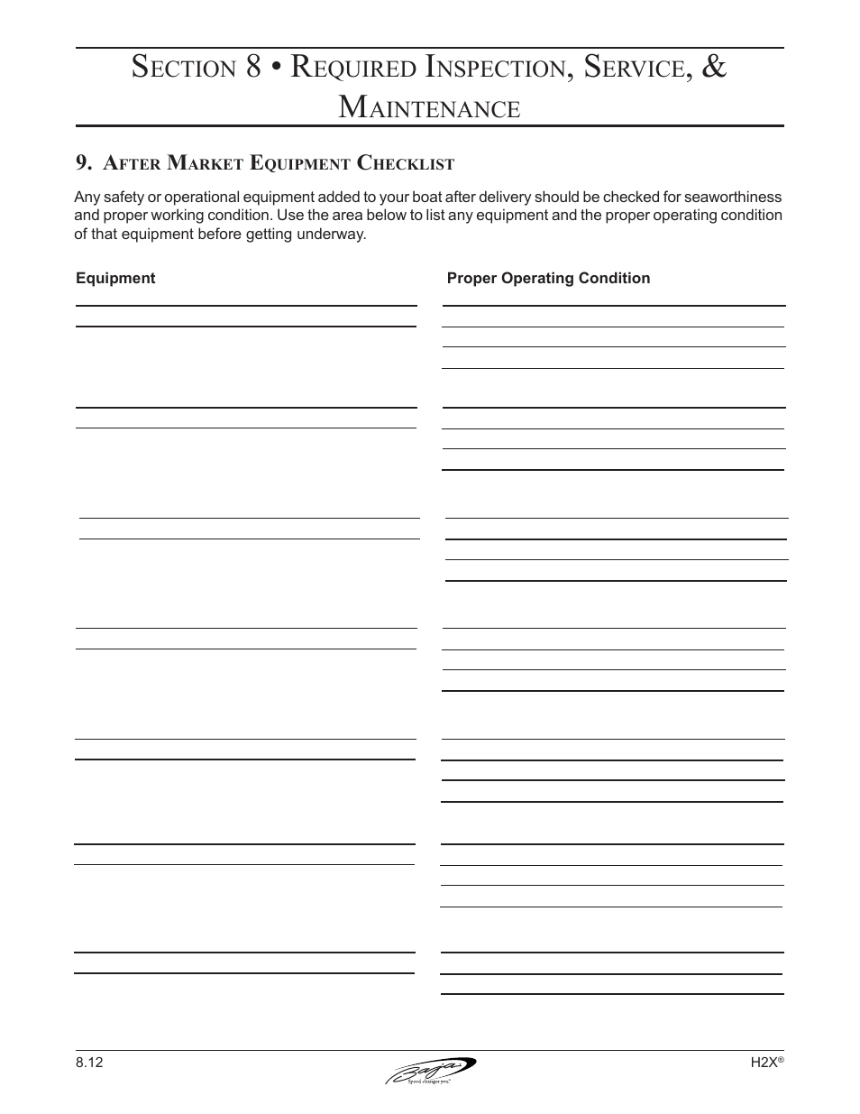 8 • r | Baja Marine Performance H2X User Manual | Page 75 / 83