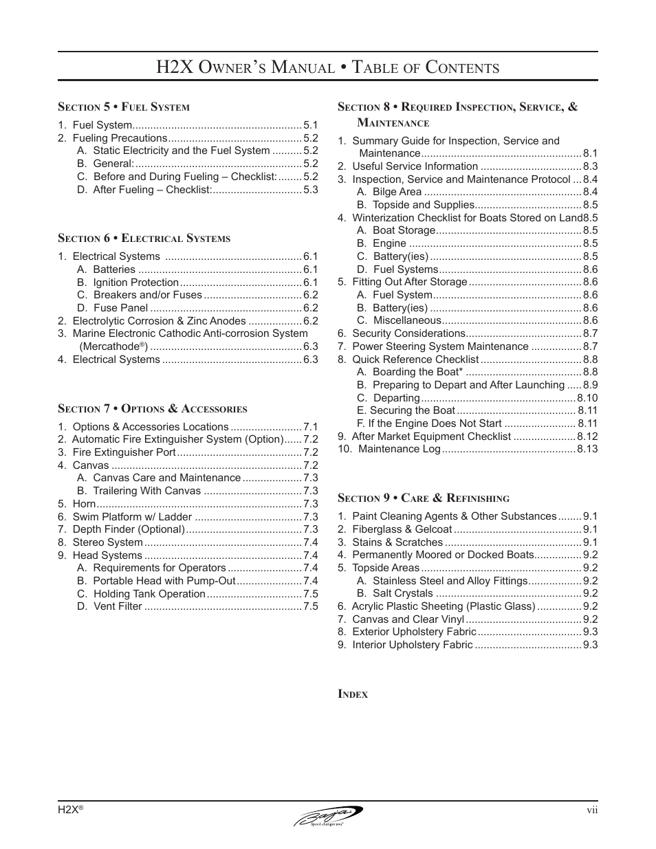 H2x o | Baja Marine Performance H2X User Manual | Page 9 / 83