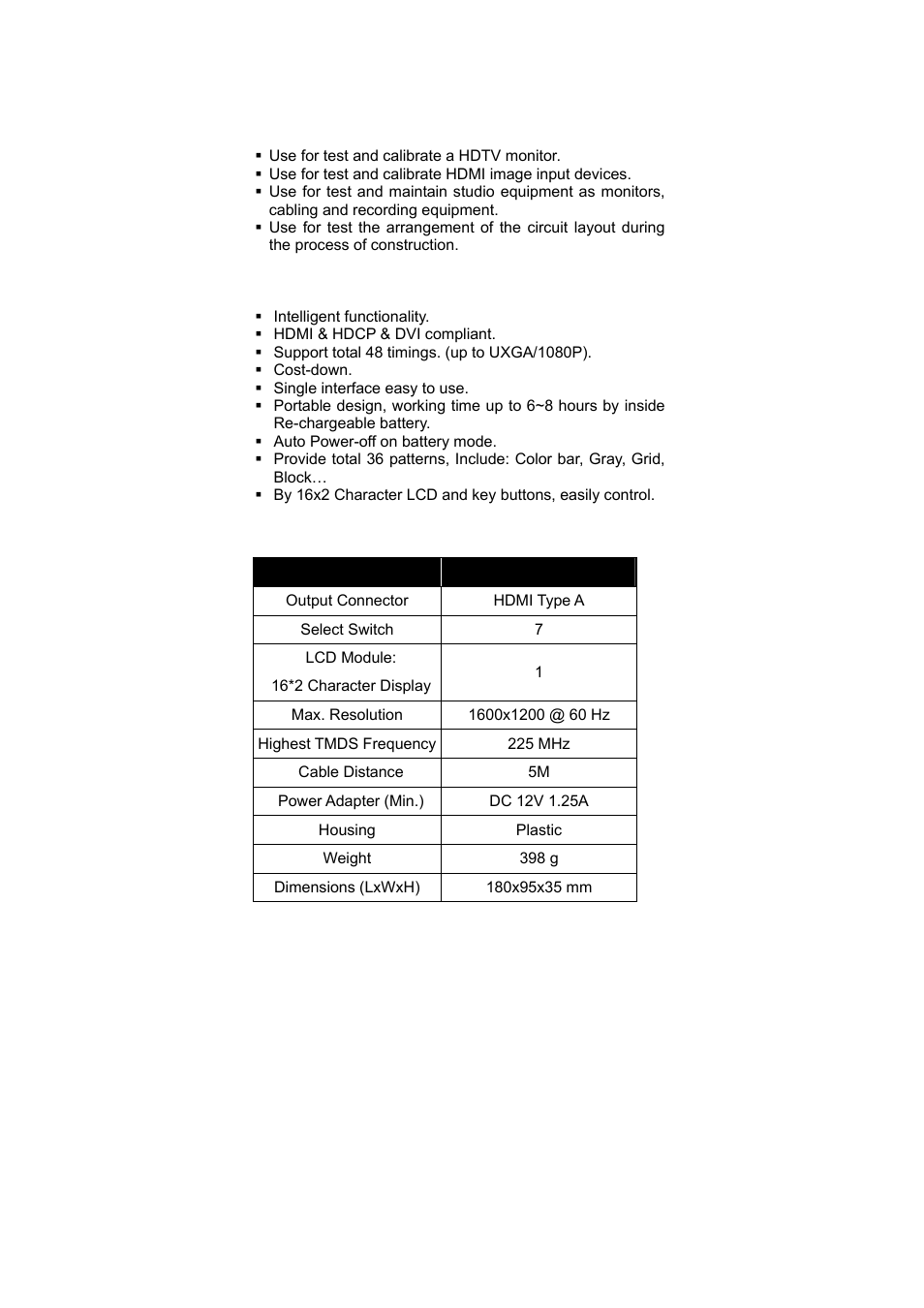 Avlink PG-H1 User Manual | Page 4 / 20