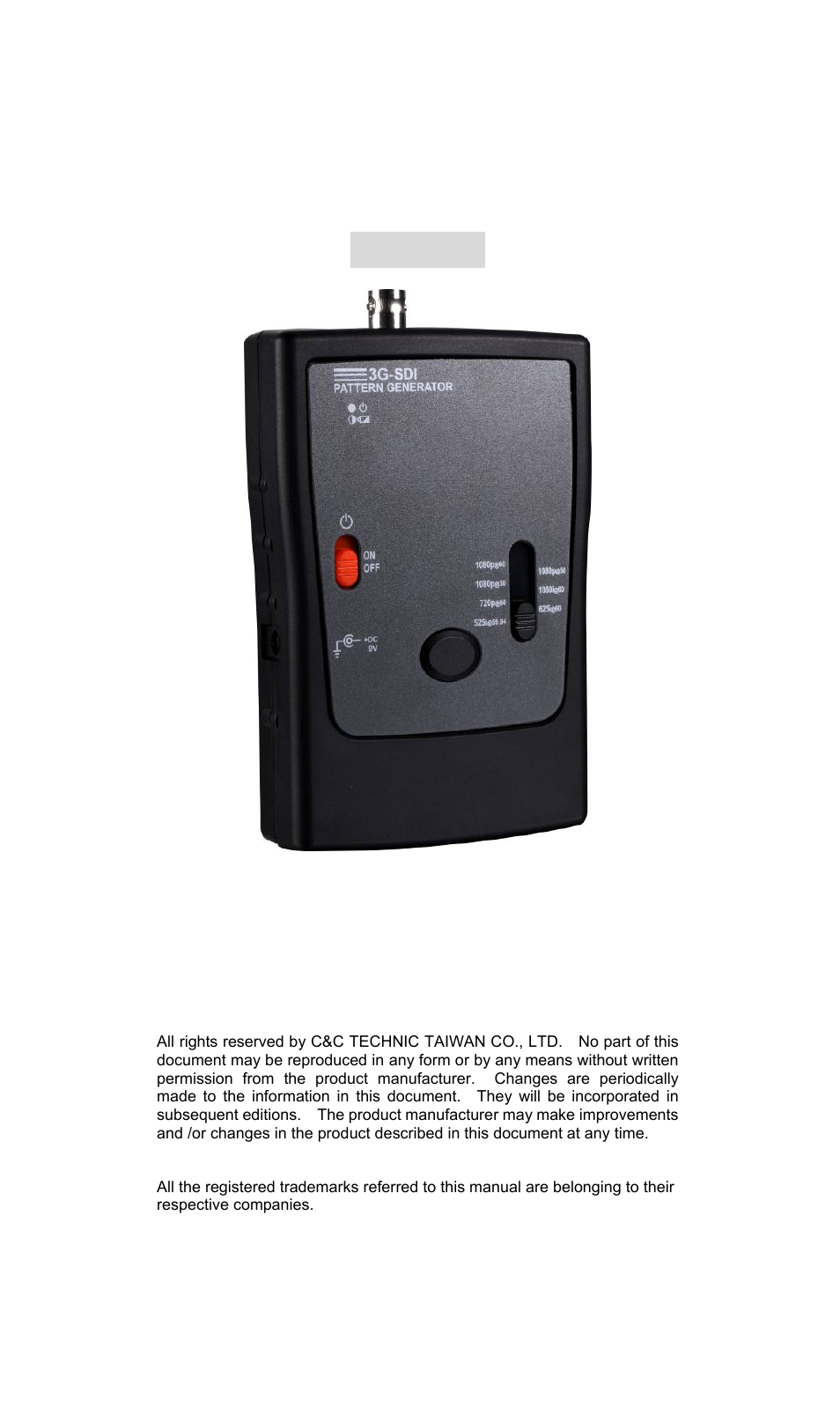 Avlink PG-3D1X User Manual | 10 pages