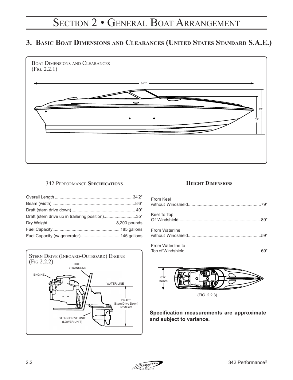 2 • g, Ection, Eneral | Rrangement, S.a.e.) | Baja Marine Performance 342 User Manual | Page 30 / 85