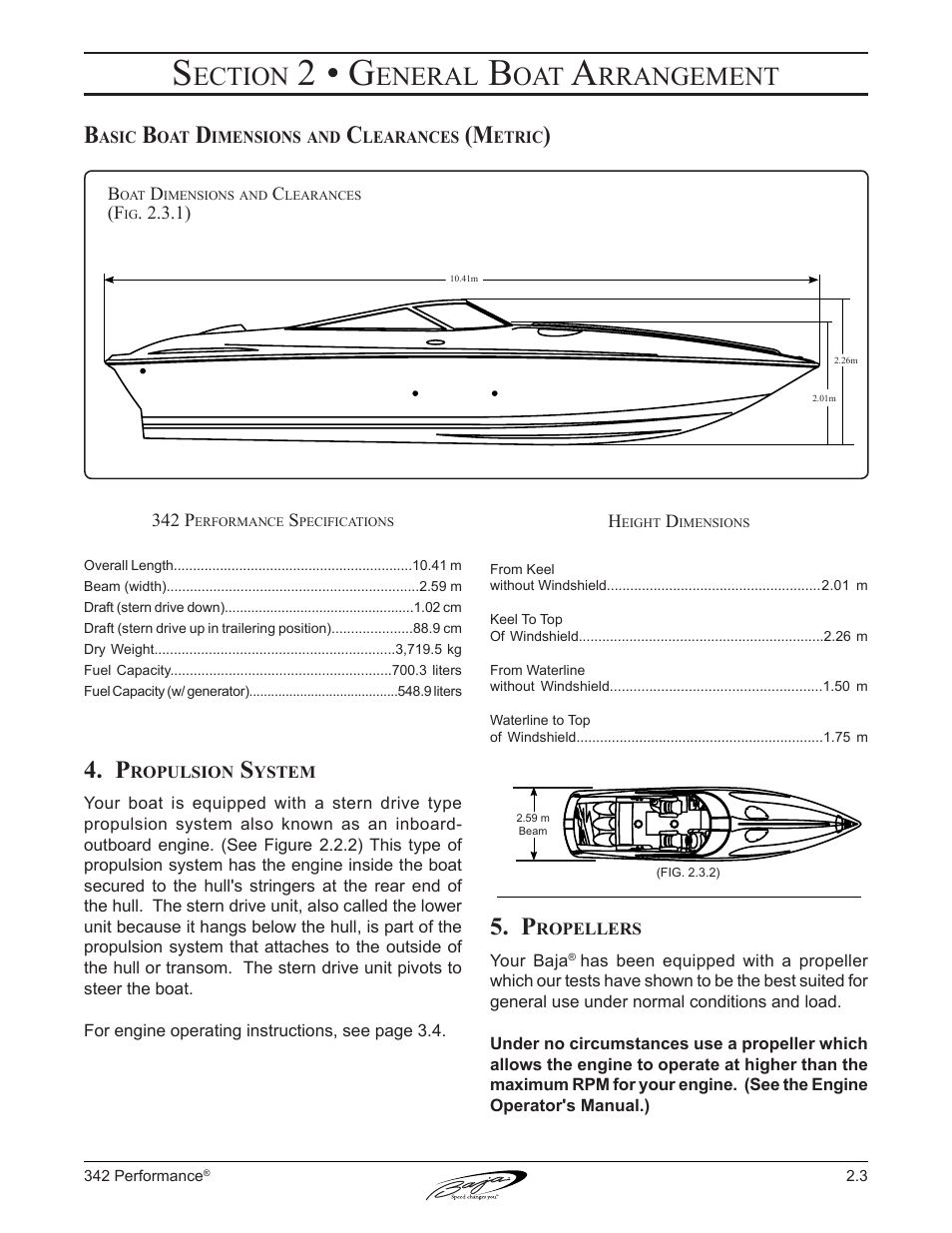 2 • g, Ection, Eneral | Rrangement | Baja Marine Performance 342 User Manual | Page 31 / 85