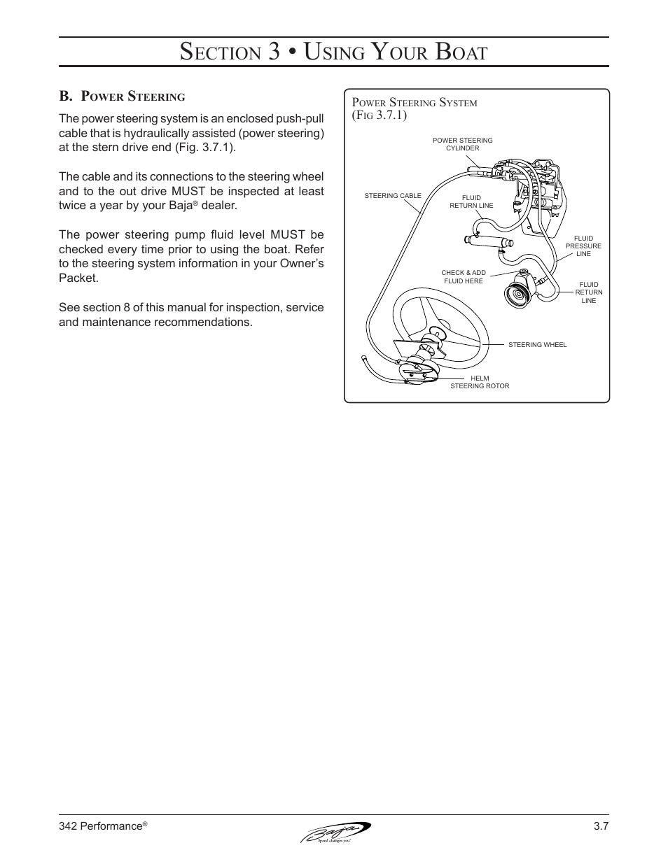 3 • u, Ection, Sing | B. p | Baja Marine Performance 342 User Manual | Page 43 / 85
