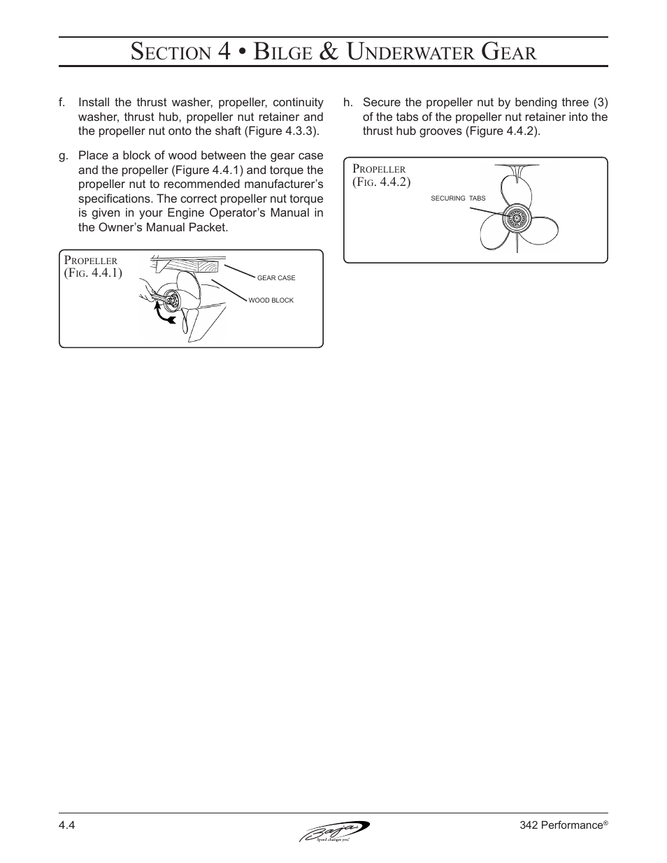 4 • b, Ection, Ilge | Nderwater | Baja Marine Performance 342 User Manual | Page 47 / 85