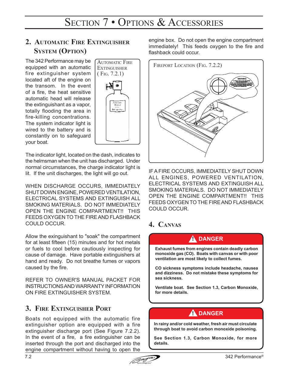 7 • o, Ection, Ptions | Ccessories | Baja Marine Performance 342 User Manual | Page 62 / 85